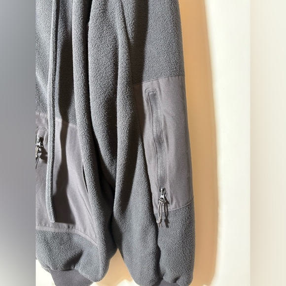 SKIMS Lounge FLEECE OVERSIZED HOODIE Zip Up Jacket S Storm BLACK - Picture 5 of 13